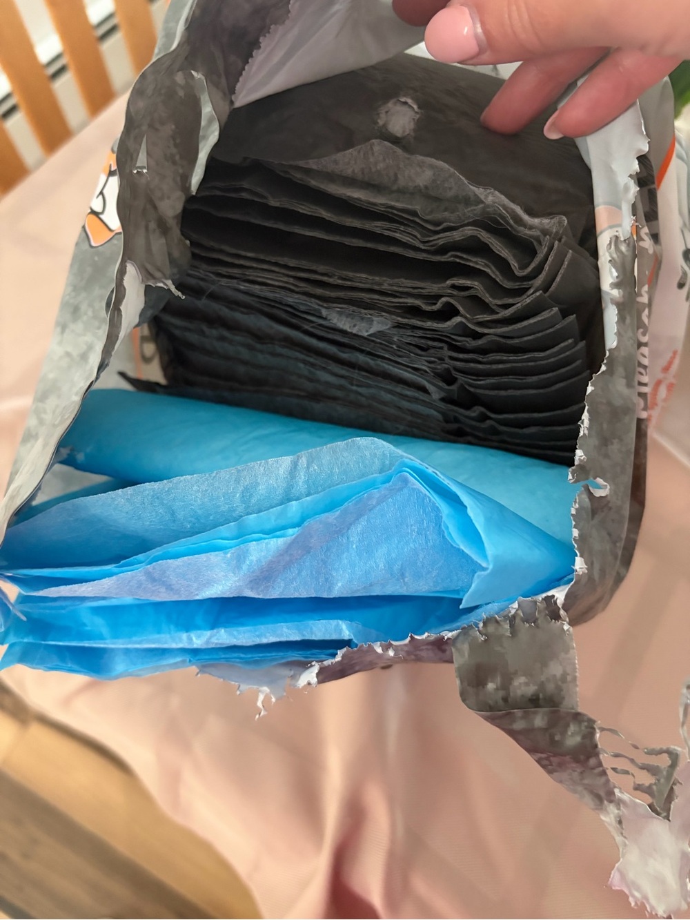 Disposable Pet Pads - Blue & gray Absorbent pads